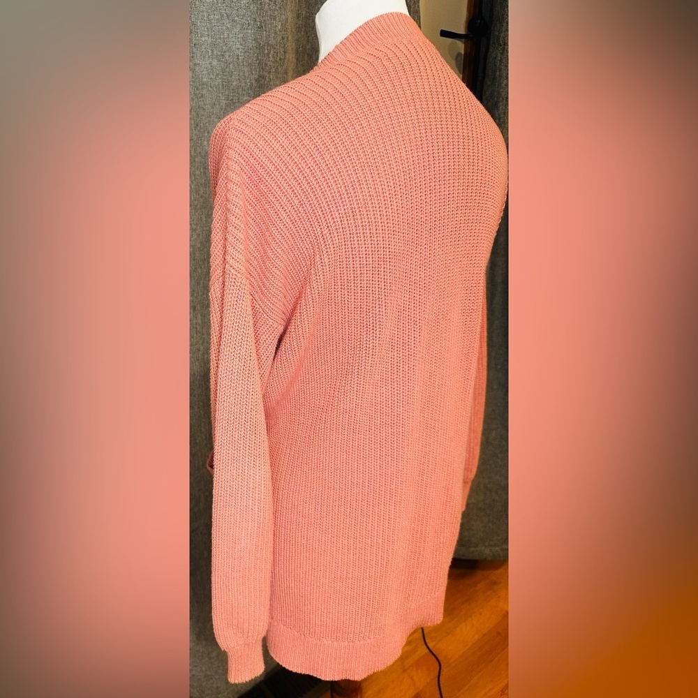 LOFT Petites Coral Button-Front Knit Cardigan Sweater | Size SP - Picture 9 of 11